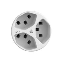 Montageset Feller STANDARDdue, für Steckdose 3×T23 1×getrennt, weiss