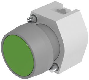 Poussoir INC EAO04 Ø29mm vert anneau gris, IP65