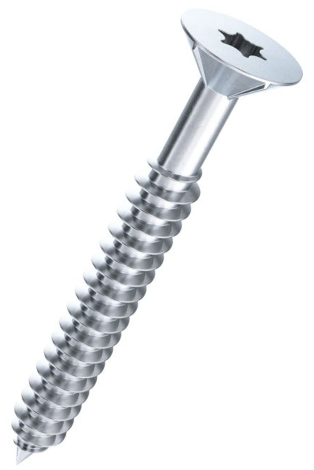 Senkkopf-Spanplattenschraube Ferronorm T30 6×50mm verzinkt mit Schaft