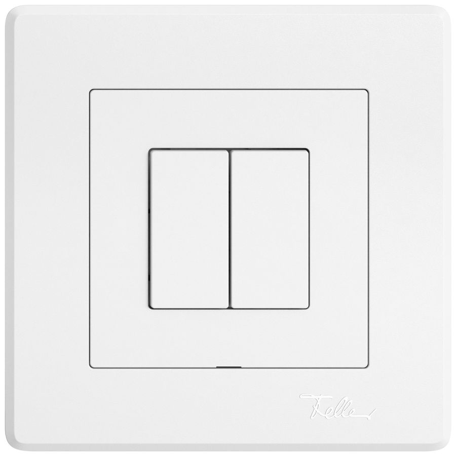 Interrupteur à poussoir ENC EDIZIO.liv Wiser SNAPFIX® 2 canaux 2 touches bc