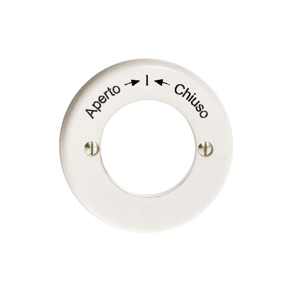 Kit front. Aperto-I-Chiuso bianco per cont.rot.imp.a chiave