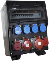 Stromverteiler EverGum 63A 30mA 1×CEE16 1×CEE32 4×T23 2×T25 IP44 sz