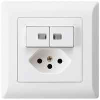 UP-Leuchtkombination 3/1P+A-R+T13 weiss kallysto.line 2 Linsen