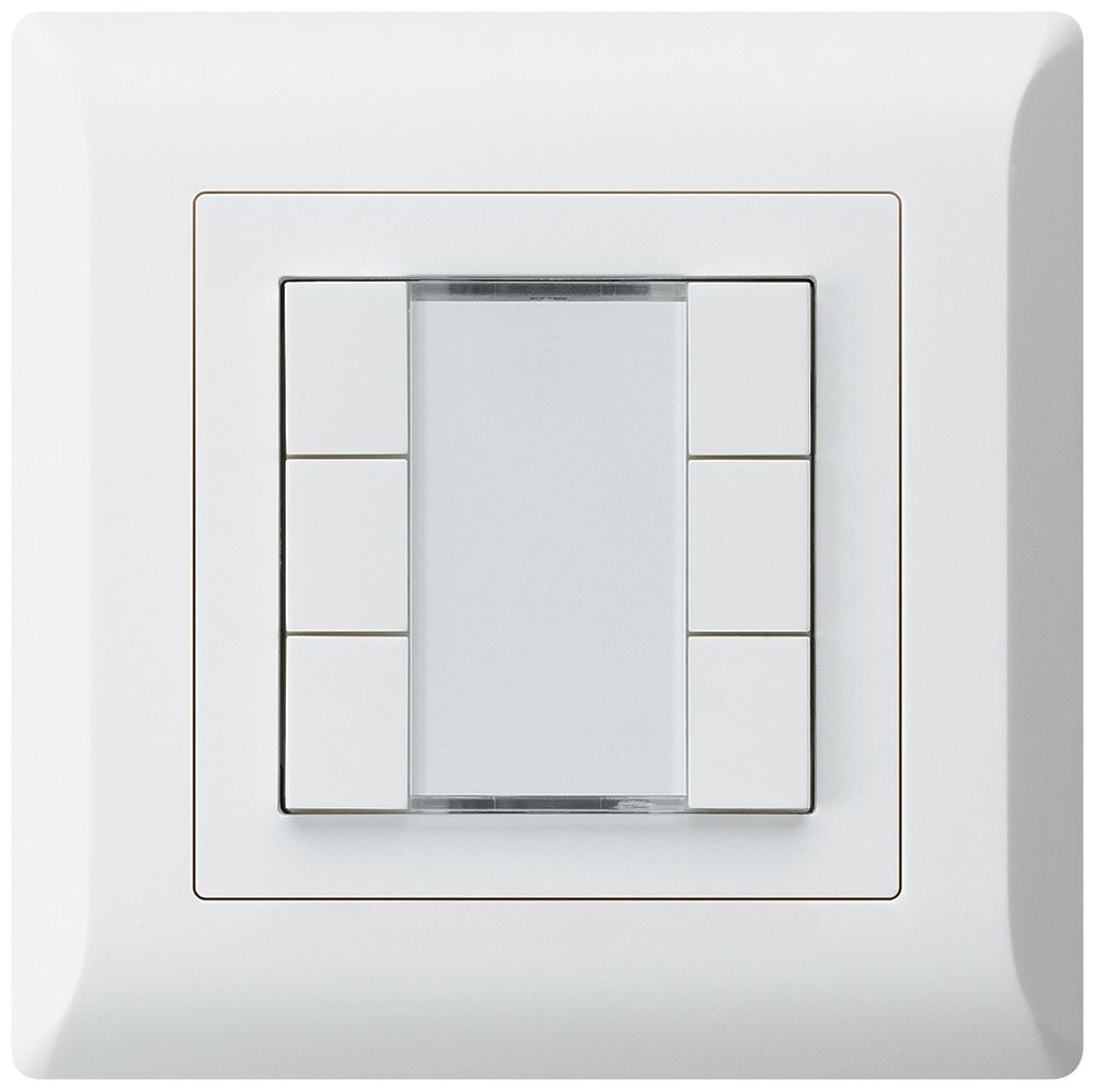 UP-Taster kallysto.line KNX 6×s/e-link weiss
