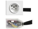 Prise INC T25 16A blanc pour câble plat Technofil