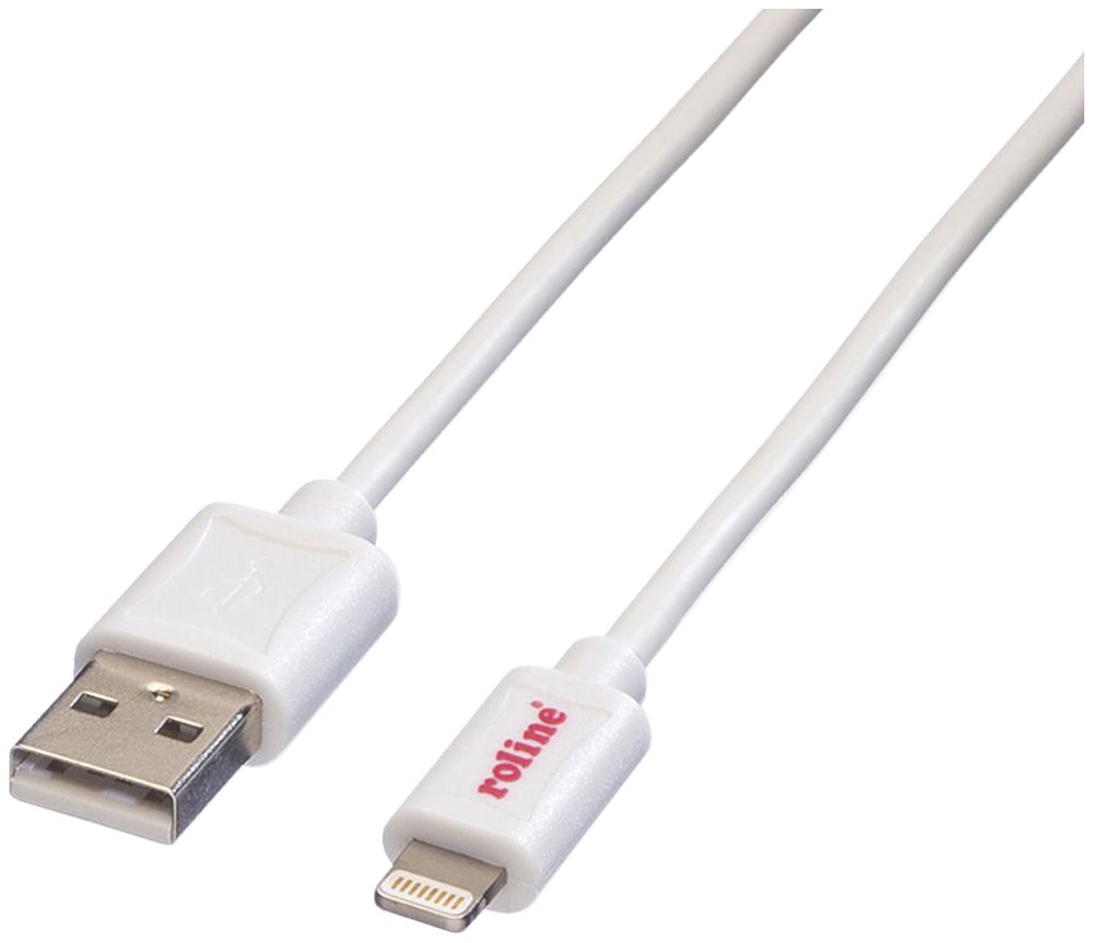 Câble USB ROLINE USB-A/Lightning (USB 2.0) 480Mbit/s blanc 0.15m