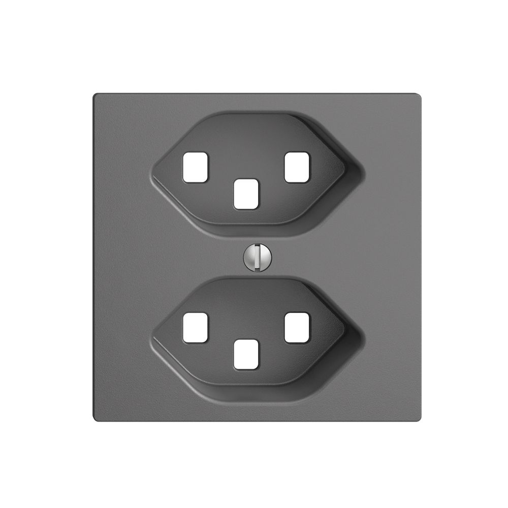 Frontset EDIZIOdue dunkelgrau 60×60mm 2×T23