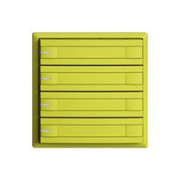 UP-Taster KNX 4-fach EDIZIOdue lemon RGB mit LED mit Papiereinlage