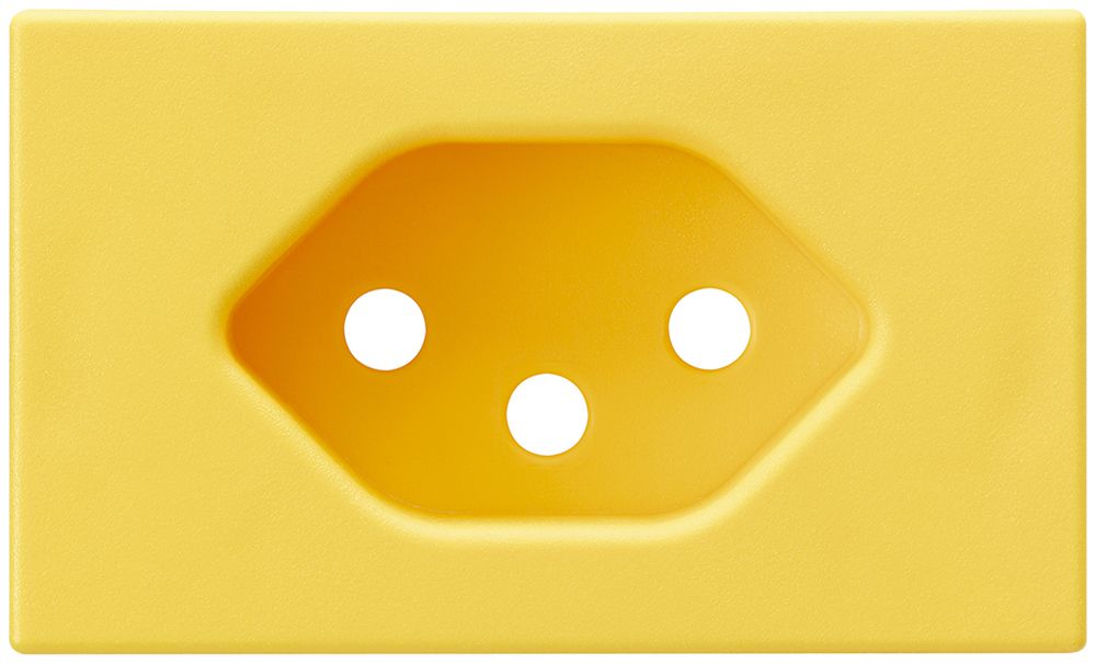 Frontplatte zu FLF-Steckdose Hager 1×Typ 13 Z gelb