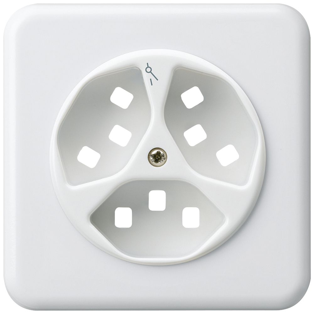 Kit frontale INC per presa Hager basico 3×tipo 23 1×S G bianco