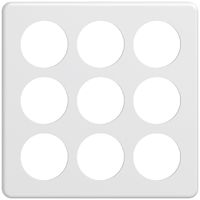 Placca di copertura STANDARDdue 3×3, 9×Ø50, bianco