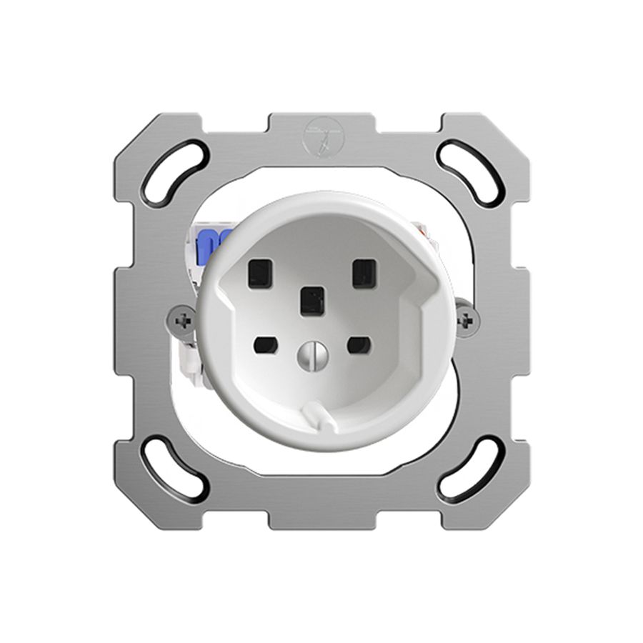 Prise ENC FH T25 16A blanc, avec bornes enf.