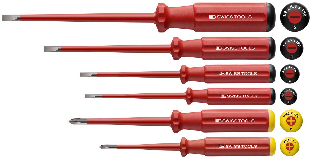 Schraubenzieher-Set PB Schlitz 2, 3, 4, 5 PH 1, 2 VDE 1000VAC/1500VDC