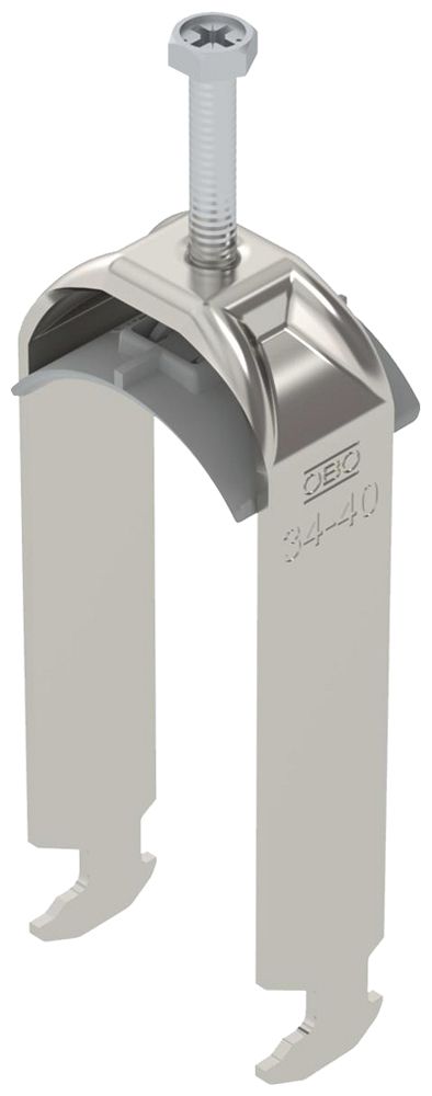 Fixation rapide BET 2056 pied à H matière synthétique 34…40mm 2×câble A2 1.4301