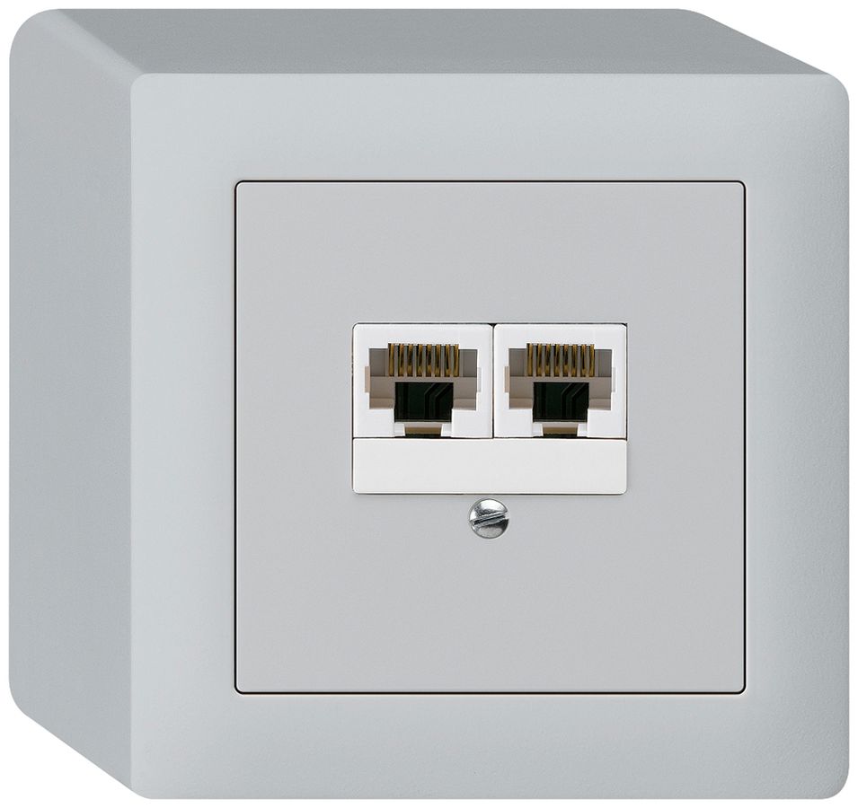 AP-Dose kallysto 2×RJ45u getrennt hellgrau