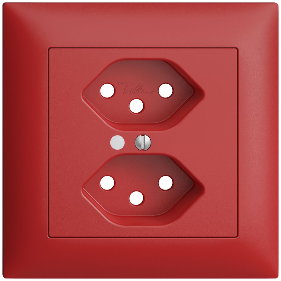 UP-Frontset EDIZIOdue berry 88×88mm 2×T13 mit Linse