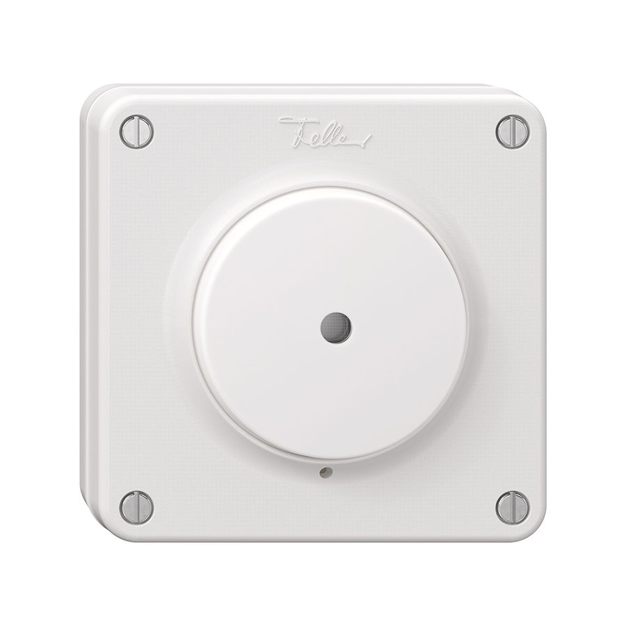 Interrupteur à poussoir lum.NUP NEVO a.lentille front.LED jn S3/1L, bc, membr.bc