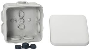 Boîte de dérivation AP Mureva 80×80×45mm vide gris IP55