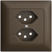 Frontset coffee 88×88mm 2×T13 EDIZIOdue