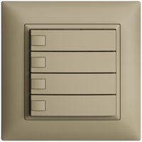 Pulsante univ. INC 4×1t mors. innest. EDIZIOdue sand, senza LED