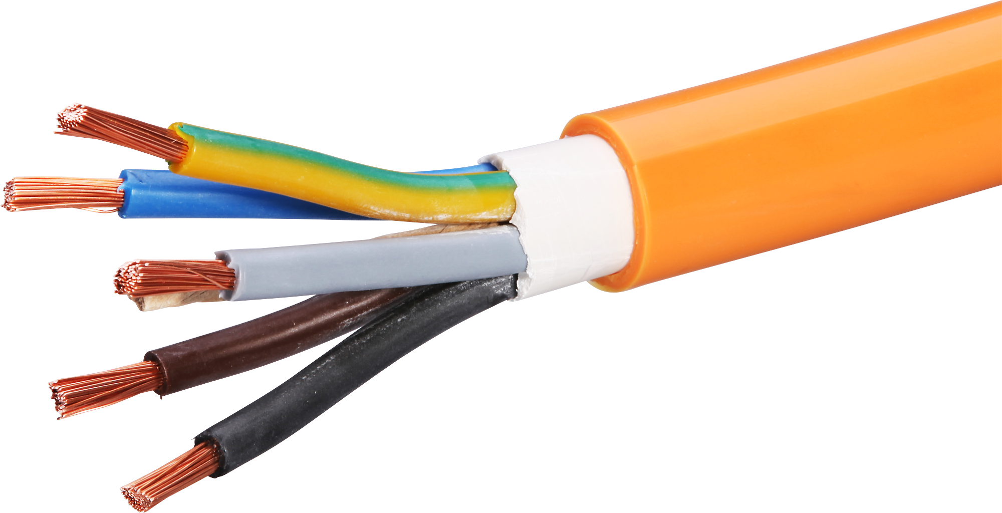 Câble EPR-PUR 5×10mm² 3LNPE orange