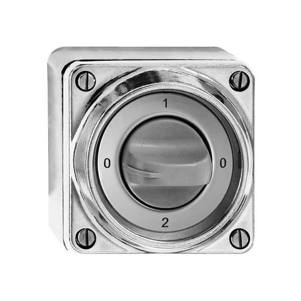 Drehschalter nass 2/1P Al naturm.Drehgriff