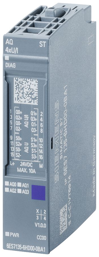 Module de sortie API Siemens SIMATIC ET200SP AQ 4×U/I ST A0/A1 CC00