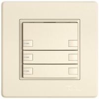 Poussoir KNX RGB ENC EDIZIO.liv SNAPFIX® capteur temp.RGB-LED 3× comm.2T cr