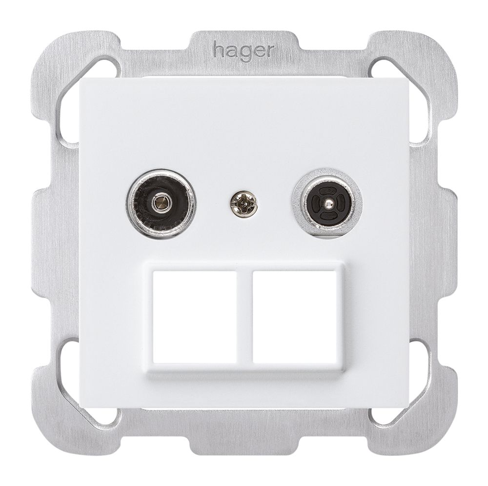 Prise multimédia ENC kallysto R/TV montage B 19dB 2GHz blanc