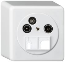 AP-Antennendose TV-R-Daten HMS basico 19dB weiss