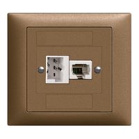 EB-Dose xDSL RJ45/TT83 coffee ITplus EDIZIOdue mit Filter