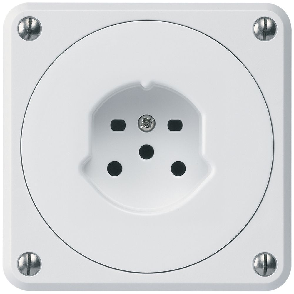 UP-Steckdose HA robusto Typ 15 mit Steckklemmen weiss