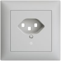 UP-Frontset EDIZIOdue T23 hellgrau 88×88mm mit Linse