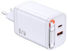 Prise de charge USB M. Schönenberger 1×USB-A 1×USB-C 3000mA 3…20V blanc
