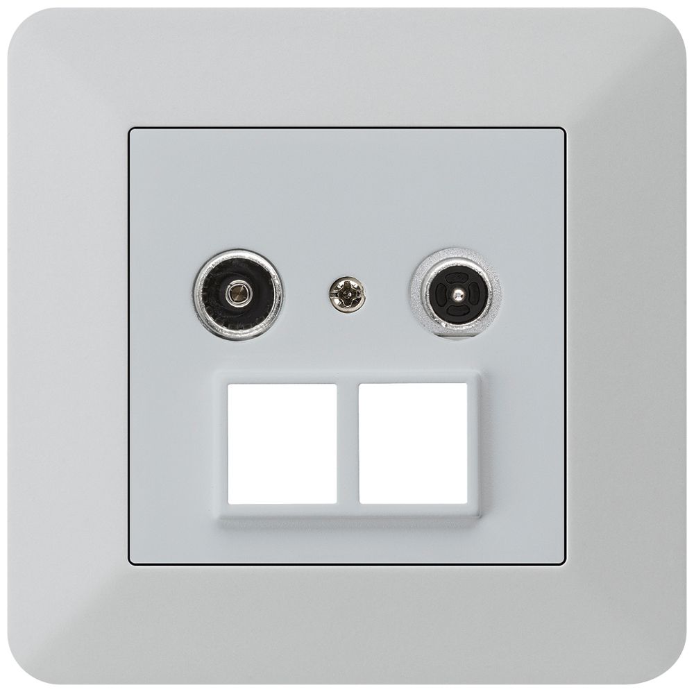 Prise multimédia ENC kallysto.trend R/TV 10.5dB 2GHz gris clair