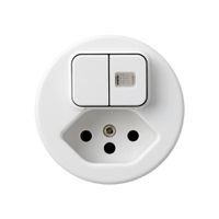 Einsatz zu Leuchtkombination 3+A-R/1L+T13 basico weiss 1 Linse mit Kinderschutz