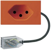 Presa INS 1×tipo 13 Hager FLF per cavo piatto Technofil L3 arancione