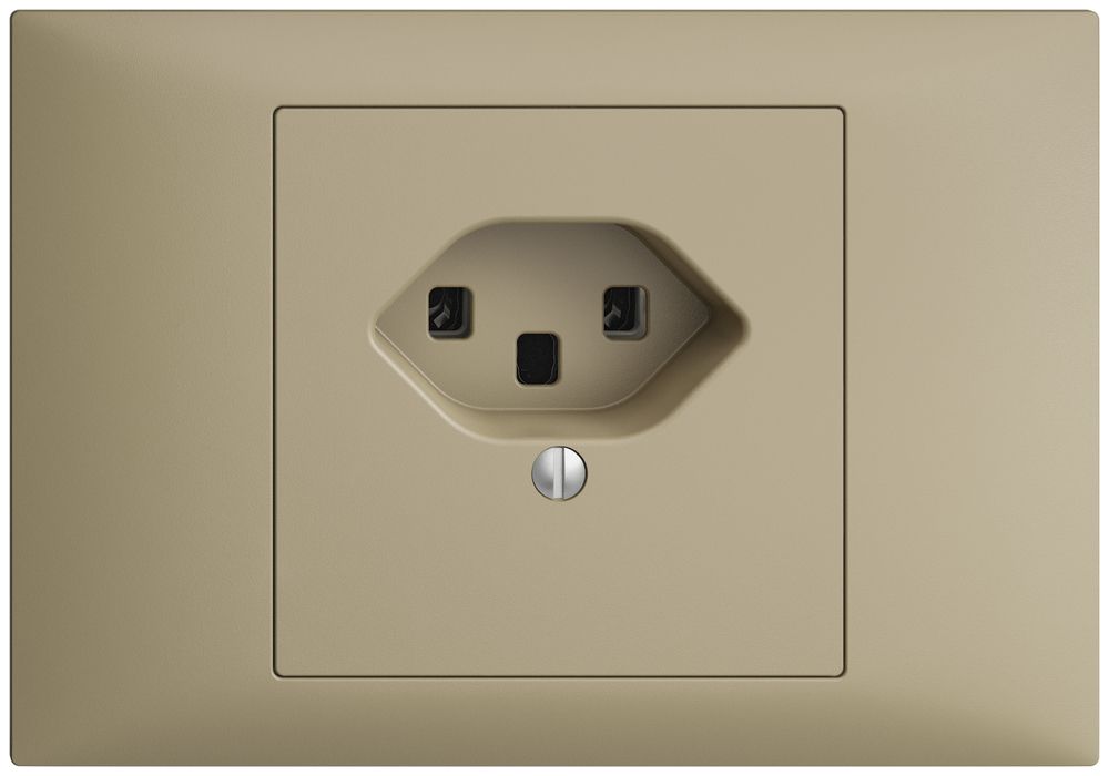 Prise INC EDIZIOdue T23 16A sand, bornes à vis