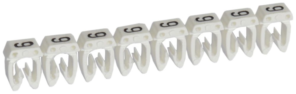 Bague-repère Legrand CAB 3, pour 1.5…2.5mm² impression: '9', blanc