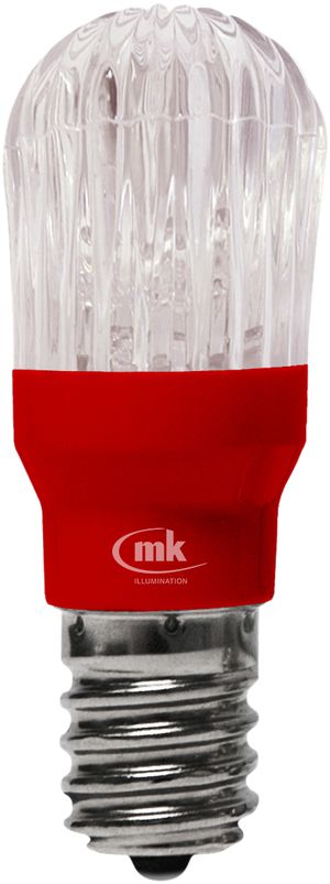Lampada LED 0.5W 12V rosso E14 Bulb MK