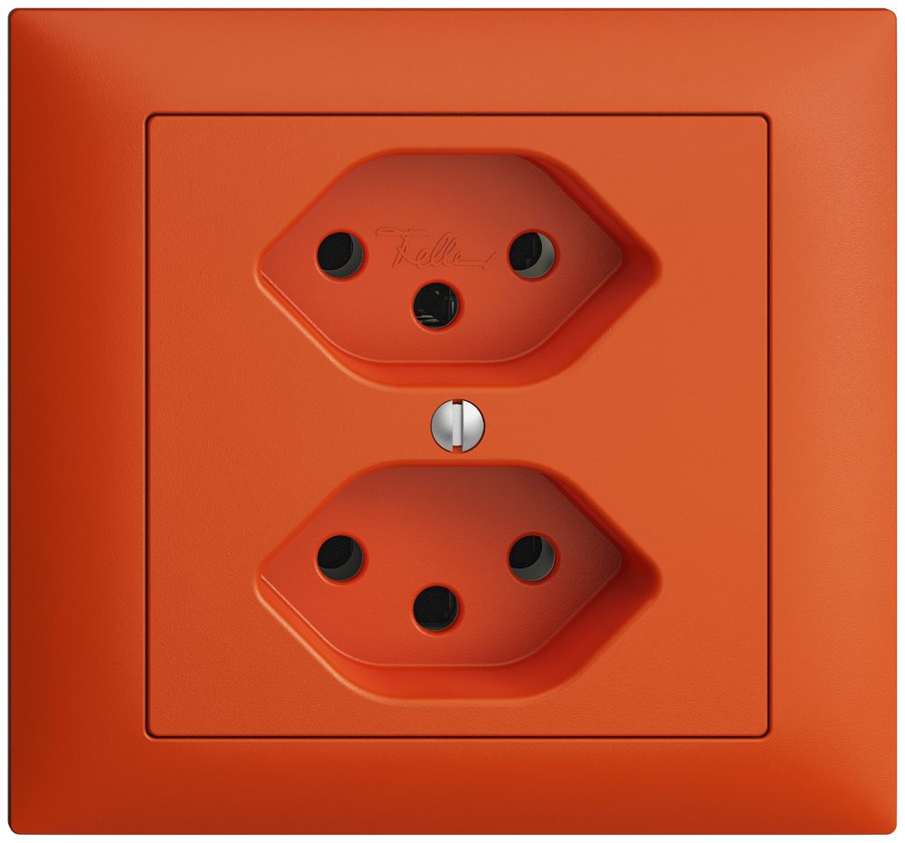 EB-Steckdose EDIZIOdue 2×T13 orange