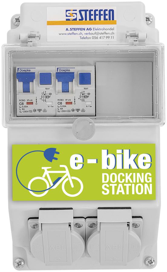 Stazione di carico Steffen per E-Bike e E-Scooter 2×T13 230V 1380W IP44
