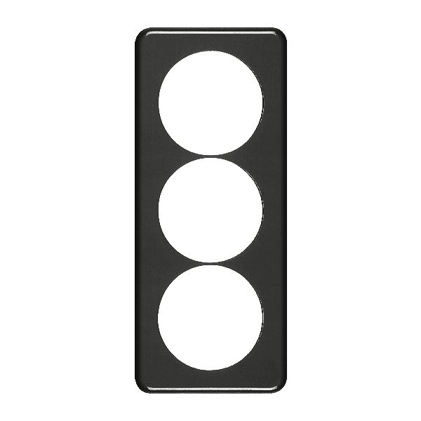 Abdeckplatte 3×1 58-58-58mm schwarz