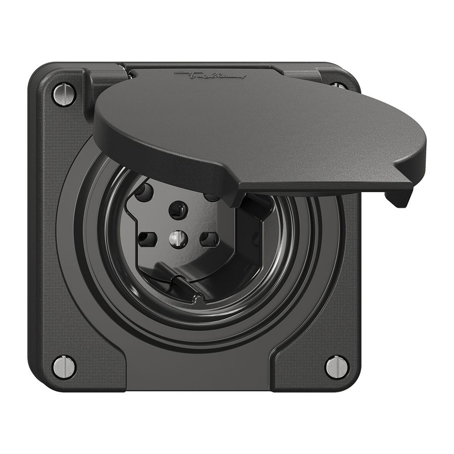 Steckdose NEVO N.CO, 1×T15, IP21, schwarz