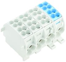 Verteilerblock WM WPD 401 2P 152A 8×Eing 8×Ausg 1.5…25mm² 1.5…25mm²