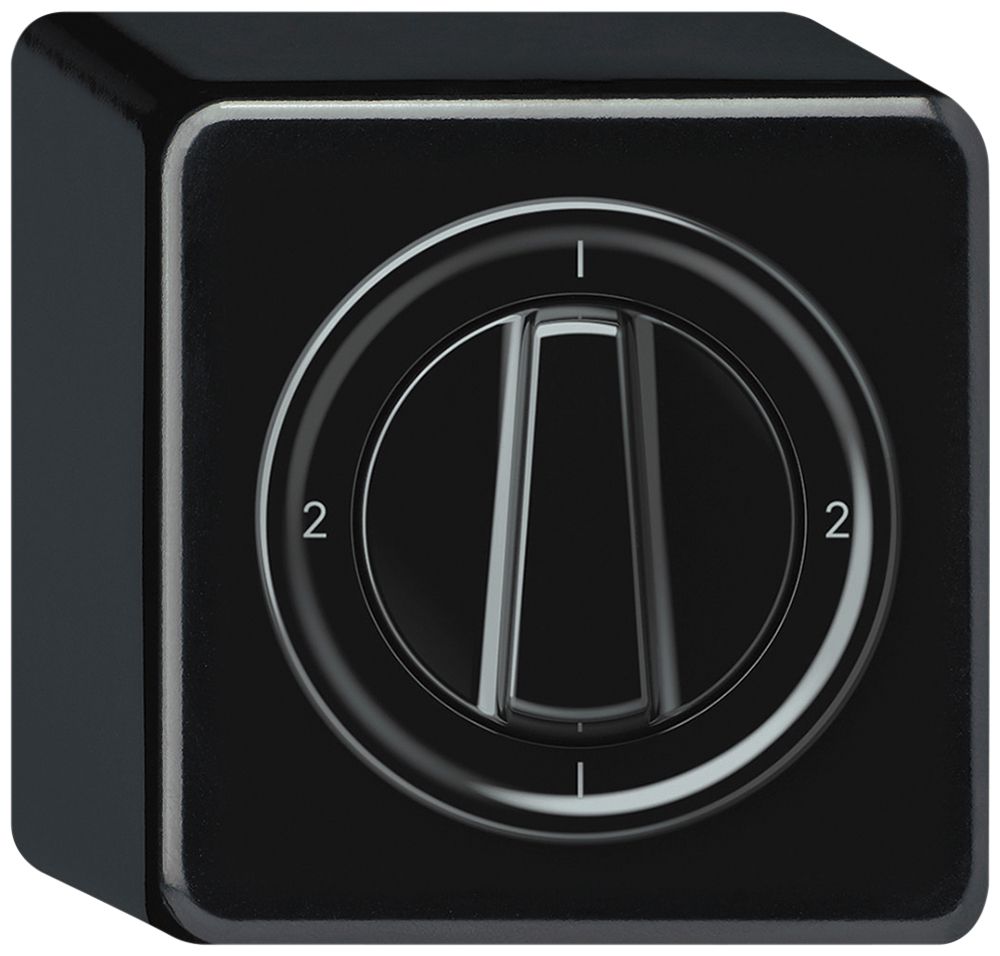 AP-Drehschalter origin Umschalter 3/1L 16A 250V 1-2-1-2 88×88×54mm schwarz