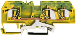 Borne WAGO 3L 6mm² vert/jaune