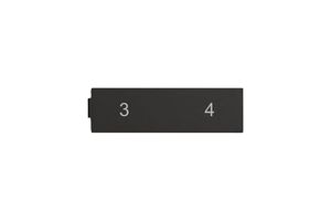 Plaquette indicatrice EDIZIO.liv SNAPFIX® pour sortie droite no.3-4 no