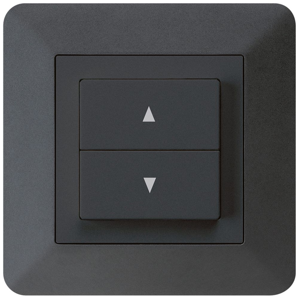 Interruttore per tapparelle INC kallysto.trend nero con 2 tasti di comando