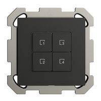 Pulsante scena INC 4 scene/4T Edue Wiser nero